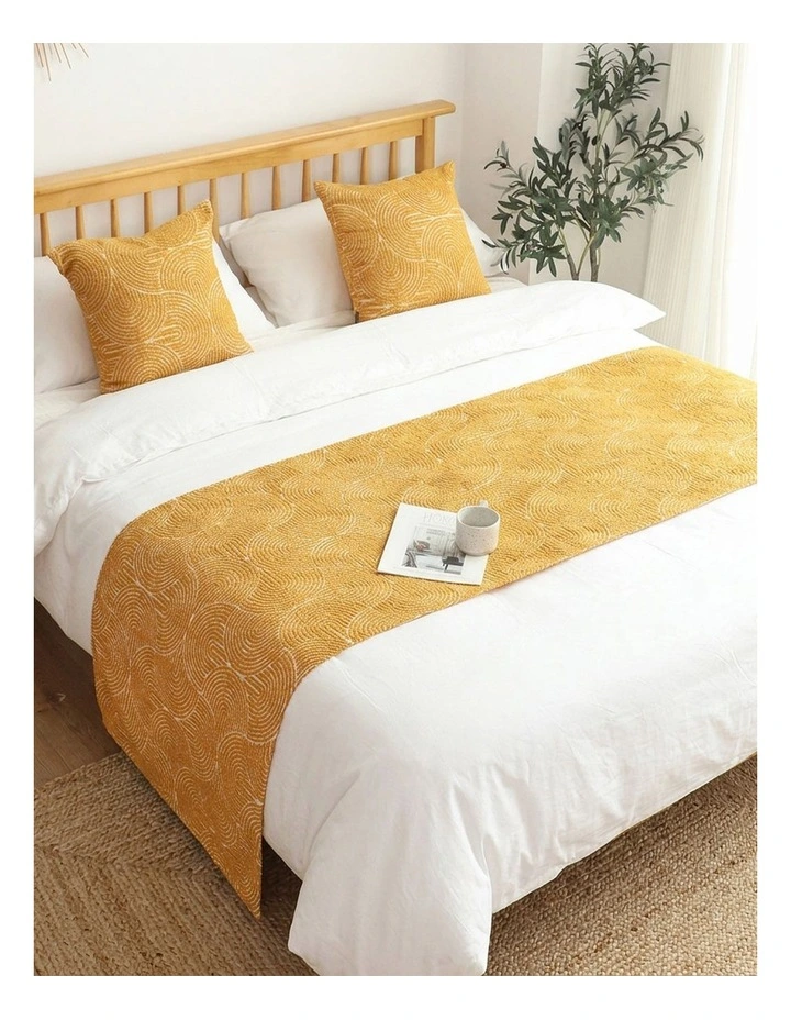 SOGA 1.8m Bed 3D Arched Bed Banner Vintage Scarf Runner Bedding Tail Pad Flag Set of 3 image 2