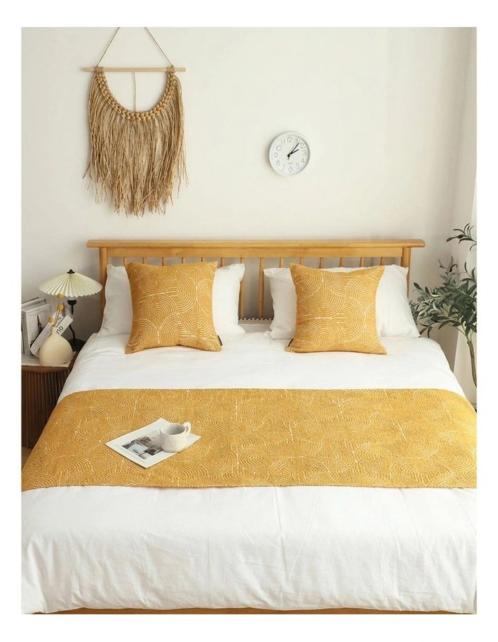 SOGA 1.8m Bed 3D Arched Bed Banner Vintage Scarf Runner Bedding Tail Pad Flag Set of 3 image 3