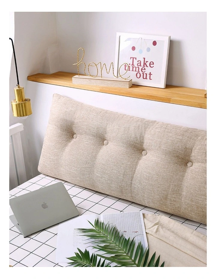 SOGA 2X 180cm Beige Triangular Wedge Headboard Backrest Pillow image 3