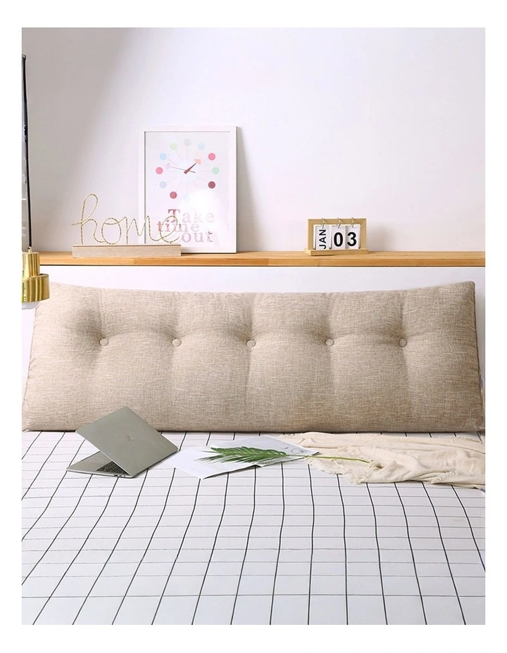 SOGA 2X 180cm Beige Triangular Wedge Headboard Backrest Pillow image 5
