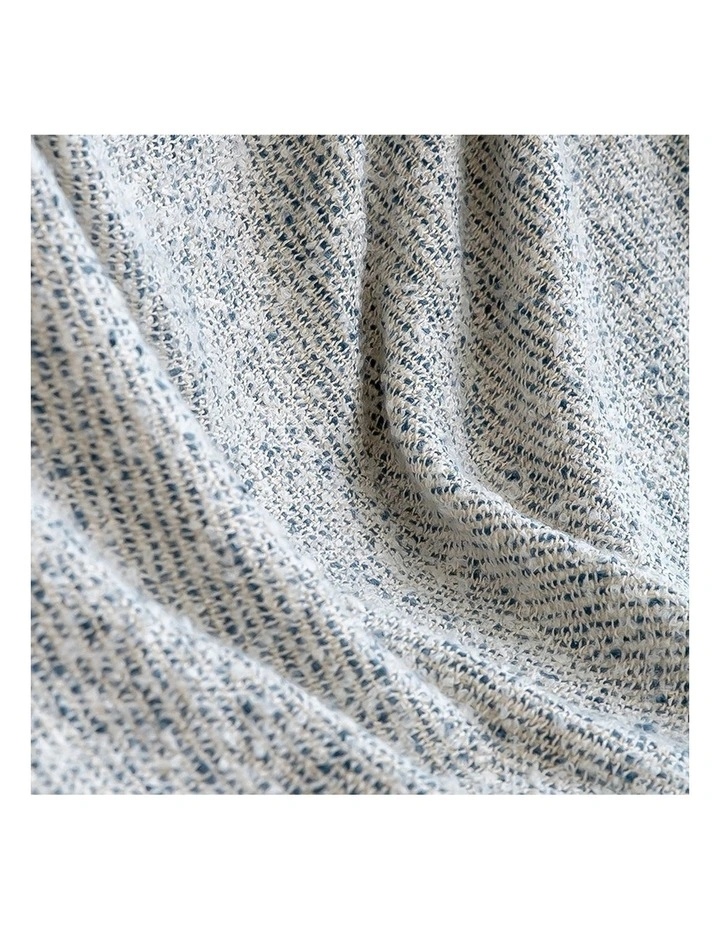 SOGA 2 Pack Light Blue Grey Tassel Throw Blanket 160x200cm image 5