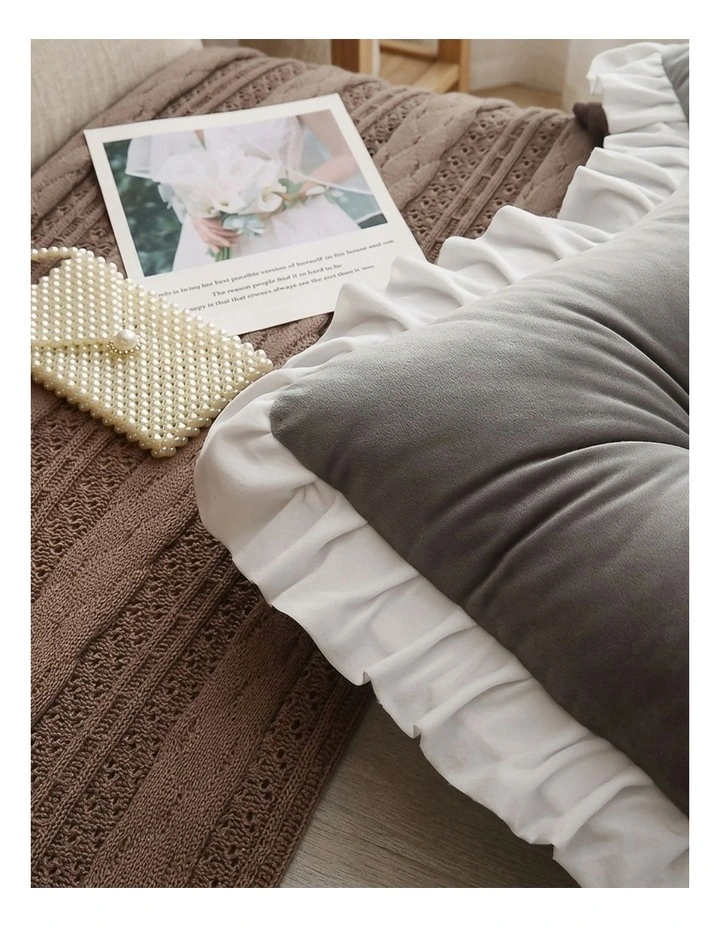 SOGA 2x 150cm Grey Tufted Crown Headboard Pillow Cushion Bed Backrest Bedroom Support Decor image 3