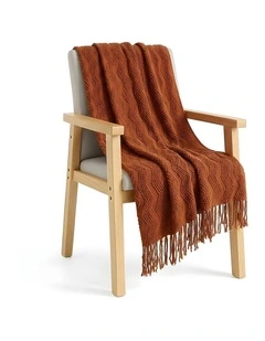 SOGA Brown Polyester Throw Blanket 40x30x10cm