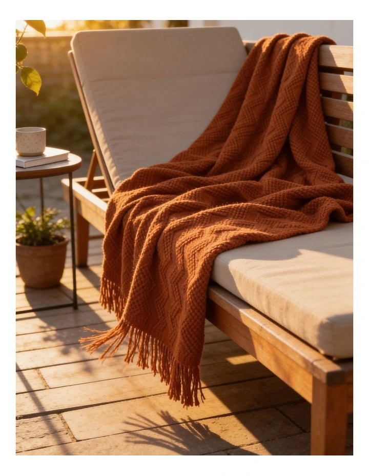 SOGA Brown Polyester Throw Blanket 40x30x10cm image 4