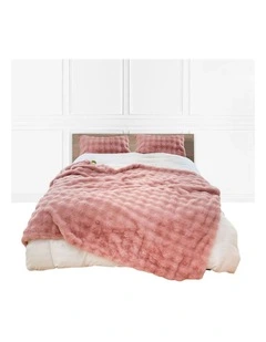 SOGA Pink Fur Fuzzy Throw Blanket 200x230cm