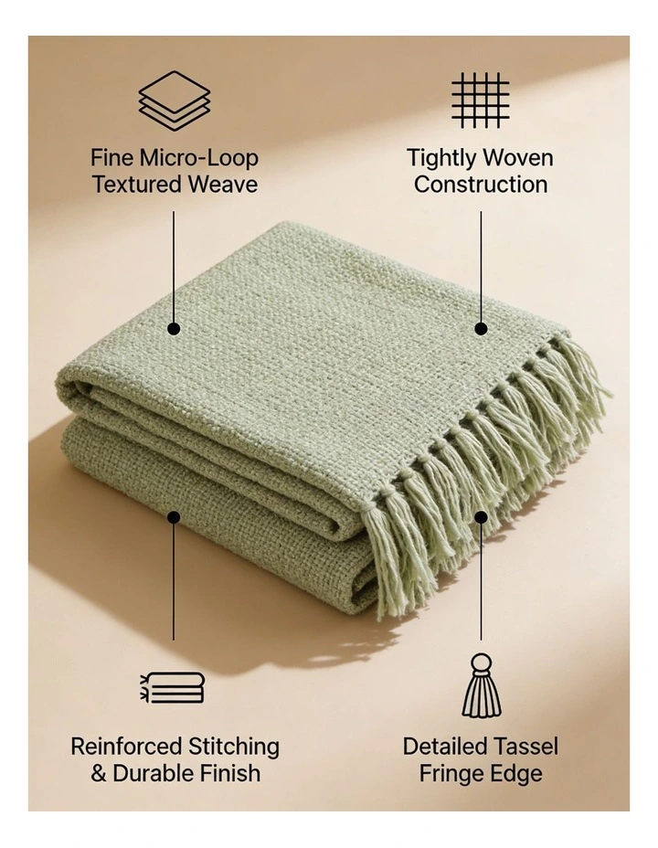 SOGA Matcha Green Polyester Throw Blanket 40x35x8cm image 6