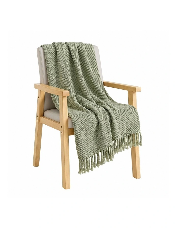 SOGA Sage Green Polyester Throw Blanket 45x35x12cm image 1