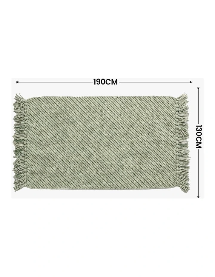 SOGA Sage Green Polyester Throw Blanket 45x35x12cm image 5