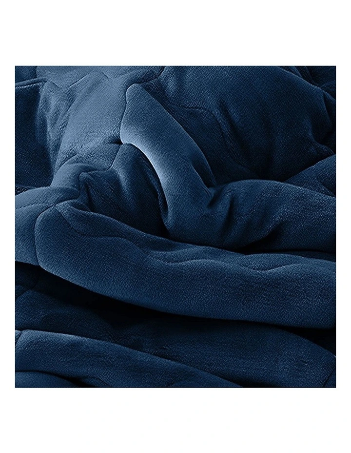 SOGA 2 Pack Navy Blue Thick Flannel Throw Blanket 200x220cm image 5