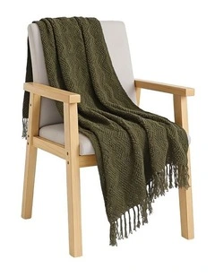 SOGA Army Green Polyester Throw Blanket 40x30x6cm