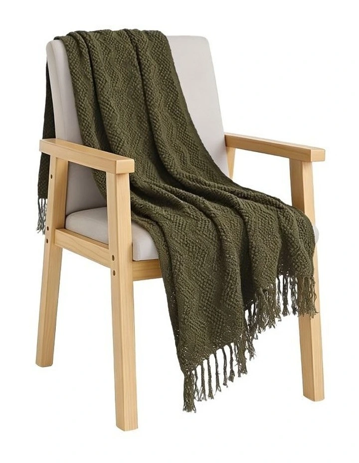 SOGA Army Green Polyester Throw Blanket 40x30x6cm image 1