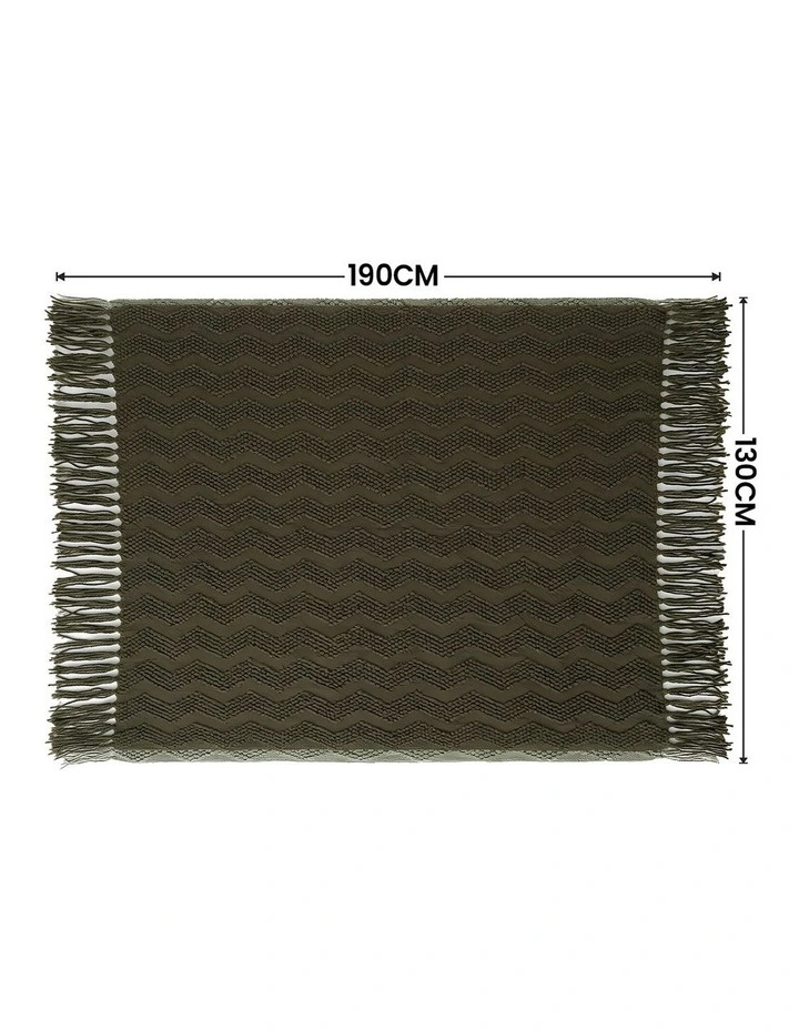SOGA Army Green Polyester Throw Blanket 40x30x6cm image 7