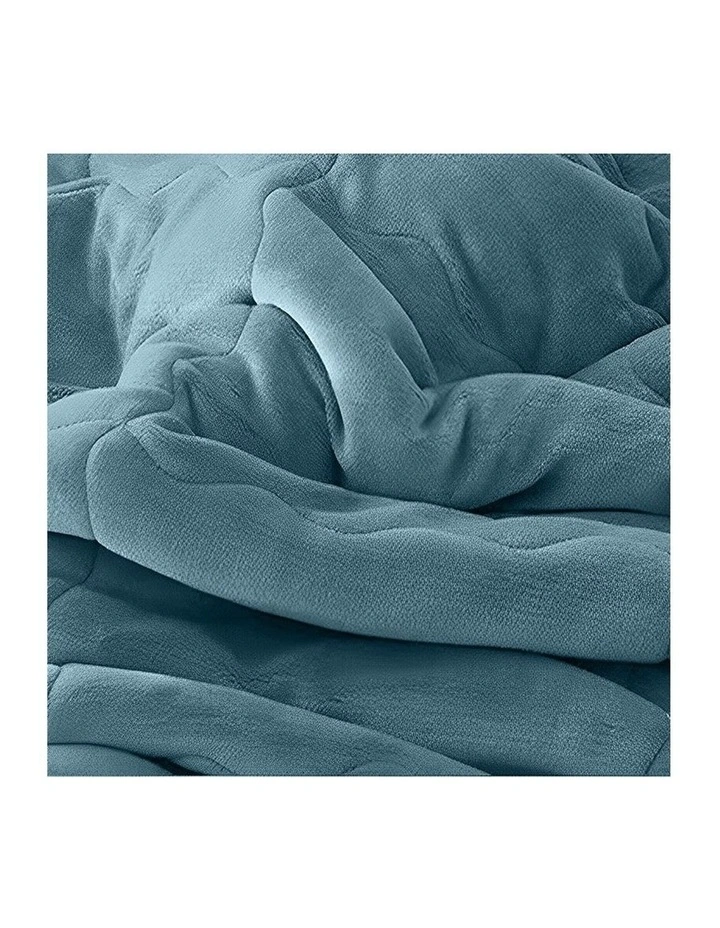 SOGA 2 Pack Lake Blue Thick Flannel Throw Blanket 200x220cm image 5
