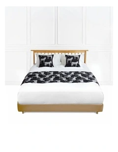 SOGA 1.5m Black Zebra Luxury Bed Runner Vintage Bedding Set of 3
