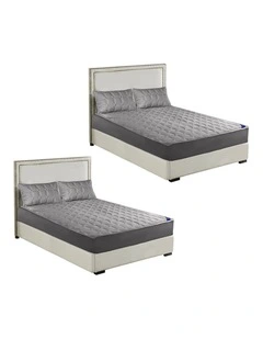 SOGA 2X Grey 183cm Wide Mattress Cover