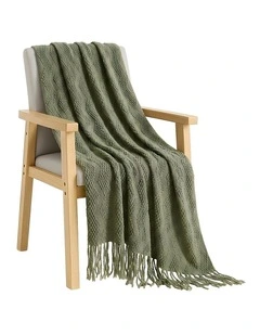 SOGA Green Polyester Throw Blanket 40x30x6cm