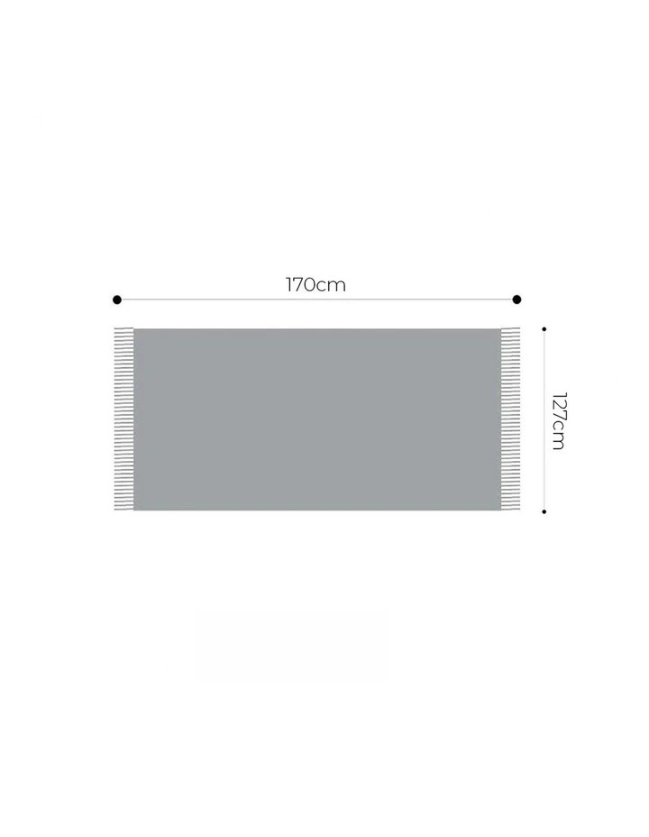 SOGA 2 Pack Star Grey Gradient Tassel Throw Blanket 127x170cm image 7