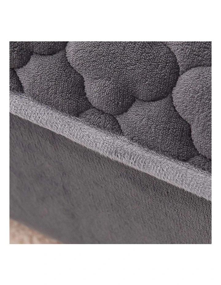 SOGA 2 Pack Grey Double Clover Quilted Fleece Mattress Cover Sets with 4 Pillowcases image 6