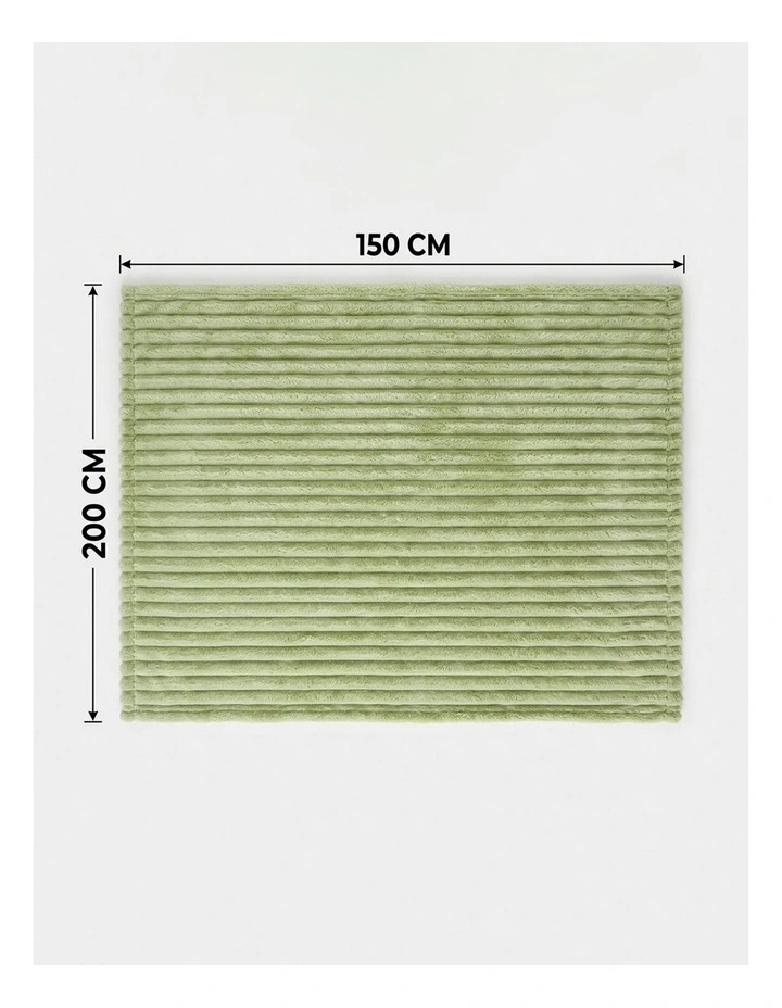 SOGA Light Green Flannel Polyester Throw Blanket 150x200cm image 2