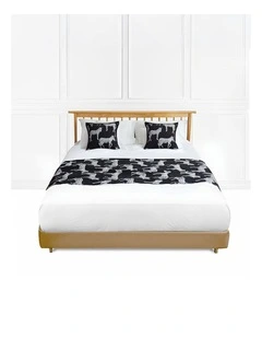 SOGA 1.8m Black Zebra Luxury Bed Runner Vintage Bedding Set of 3