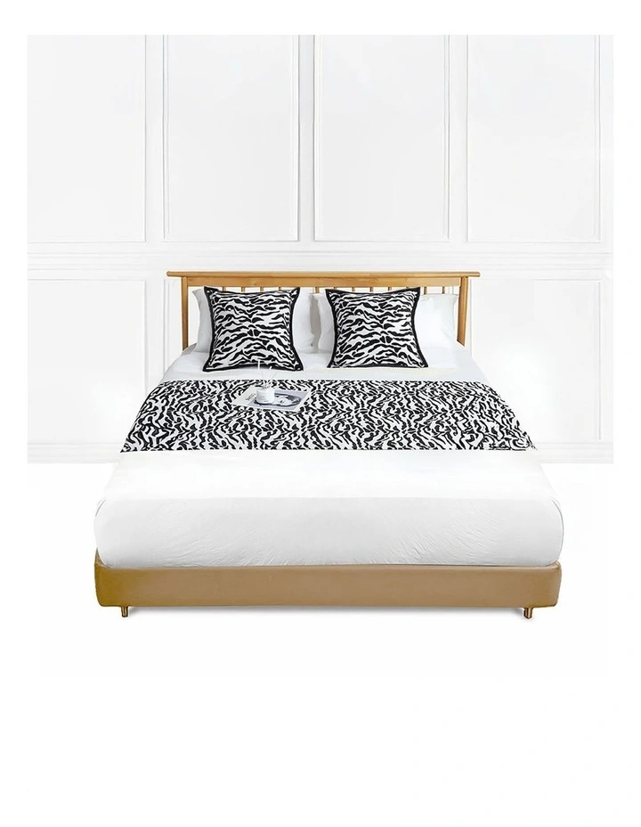 SOGA 1.5m Luxury Mottled Bed Runner Vintage Bedding Set of 3 image 1