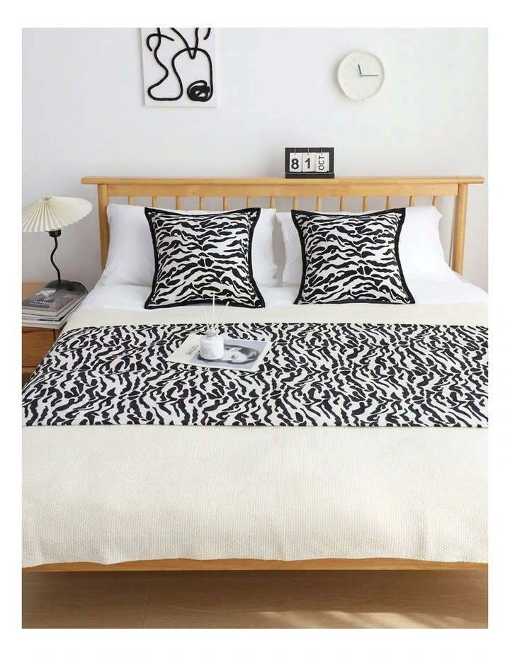 SOGA 1.5m Luxury Mottled Bed Runner Vintage Bedding Set of 3 image 3