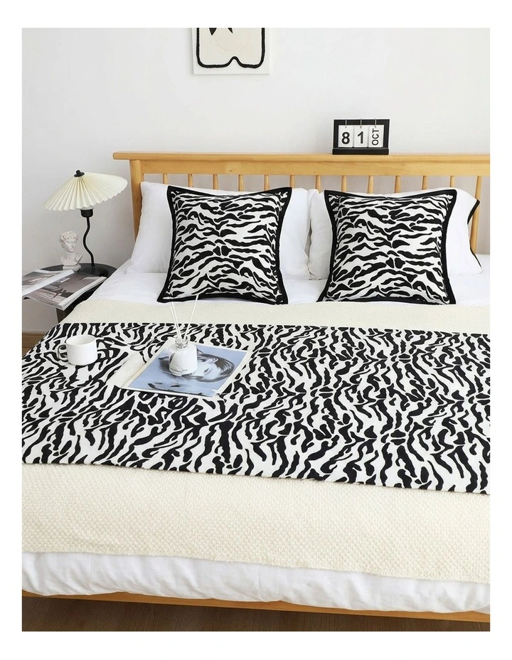 SOGA 1.5m Luxury Mottled Bed Runner Vintage Bedding Set of 3 image 4