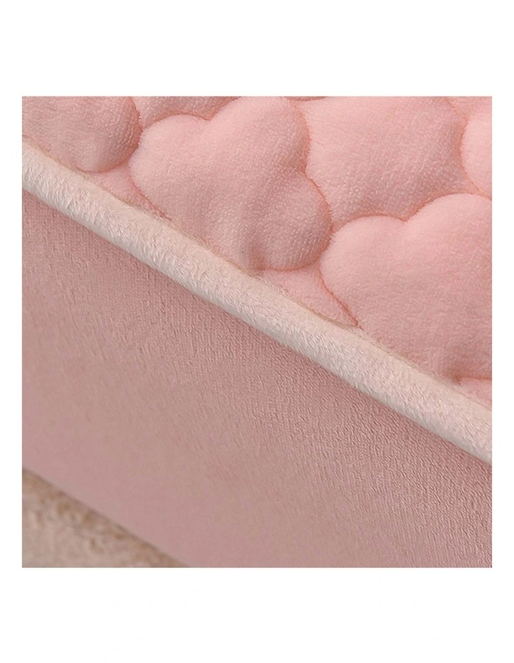 SOGA 2 Pack Pink Queen Clover Quilted Fleece Mattress Cover Sets with 4 Pillowcases image 6