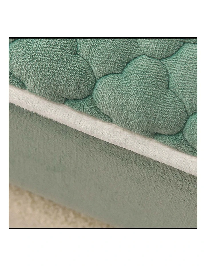 SOGA 183cm Green Quilted Fleece Mattress Cover Set with Pillow Covers image 6