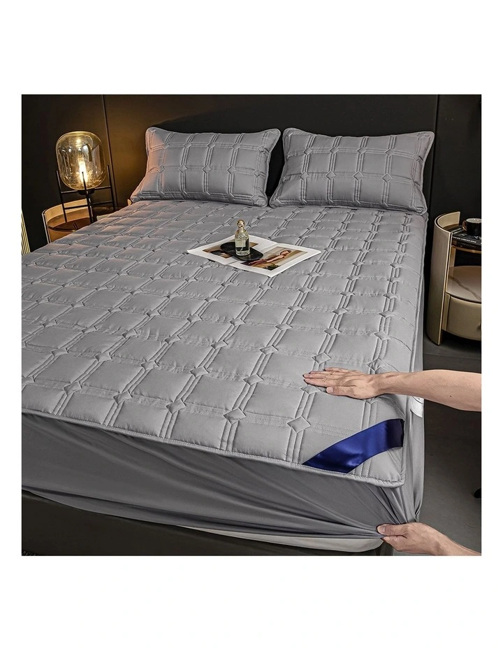 SOGA Grey 153cm Wide Mattress Cover image 7