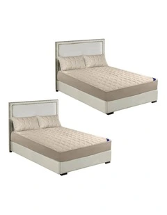 SOGA 2X Beige 153cm Wide Mattress Cover