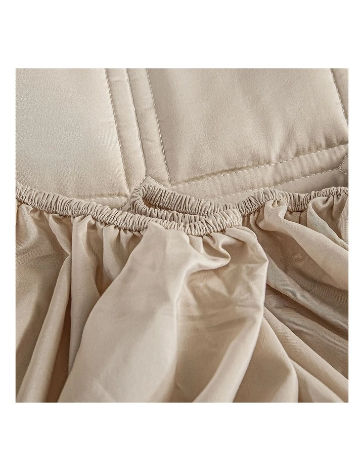 SOGA 2X Beige 153cm Wide Mattress Cover image 5