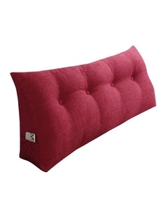 SOGA 120cm Rose Red Triangular Wedge Bed Backrest Headboard Cushion