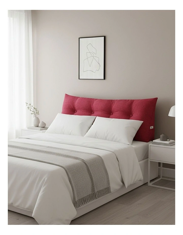 SOGA 120cm Rose Red Triangular Wedge Bed Backrest Headboard Cushion image 3