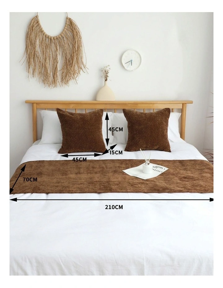 SOGA 1.5m Zebra Luxury Bed Runner Vintage Bedding Set of 3 image 5