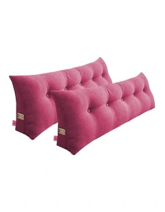 SOGA 2X 150cm Crabapple Red Triangular Wedge Headboard Backrest Cushion