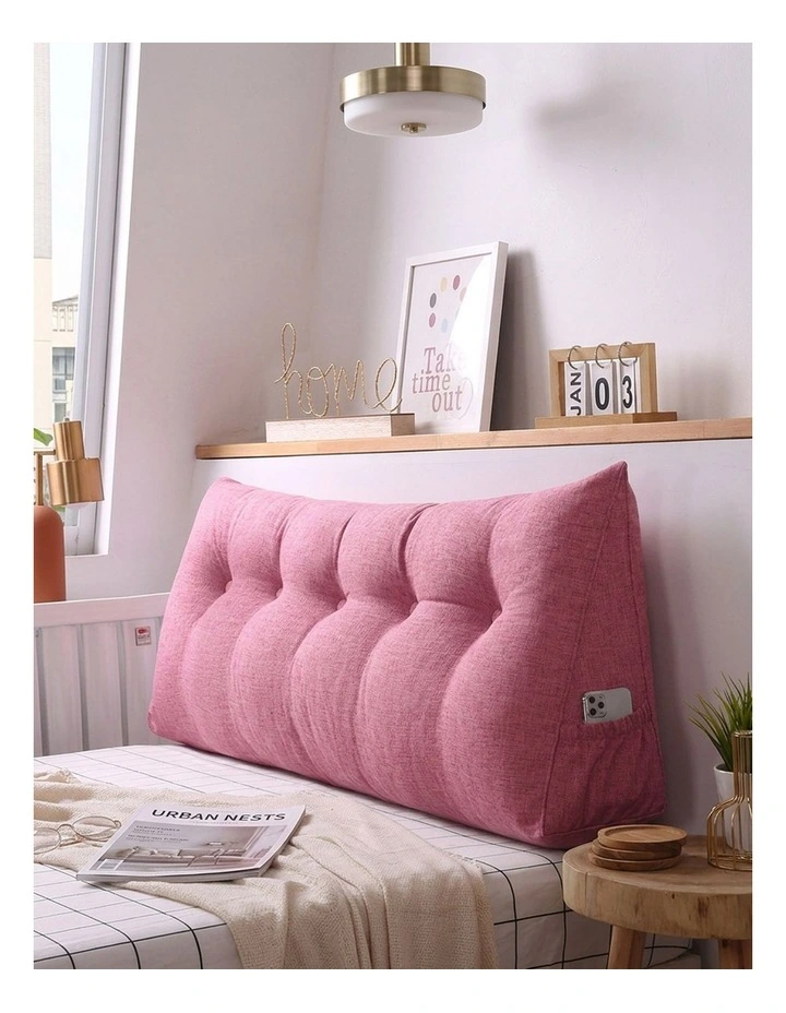 SOGA 2X 150cm Crabapple Red Triangular Wedge Headboard Backrest Cushion image 4