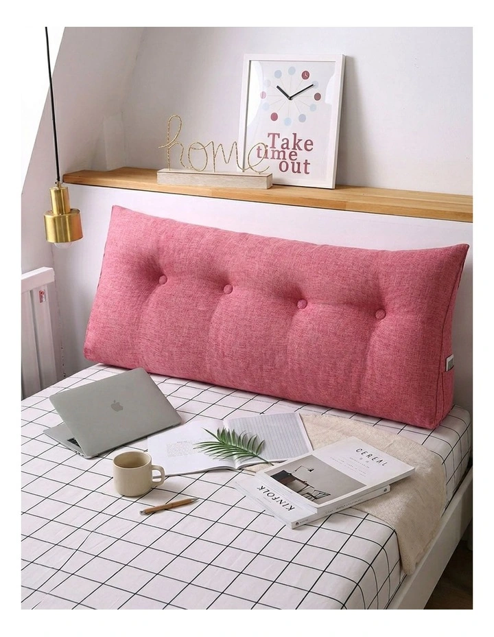 SOGA 2X 150cm Crabapple Red Triangular Wedge Headboard Backrest Cushion image 6