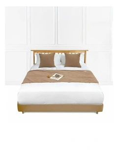 SOGA 1.8m Bed Light Brown Vintage Scarf Runner Bedding Tail Pad Flag For Home Hotel Set of 3