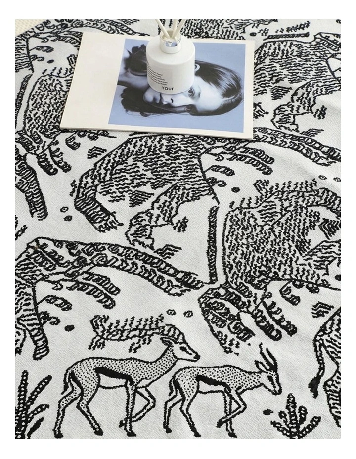 SOGA 1.8m Light Black Luxury Mottled Bed Runner Vintage Bedding Set of 3 image 6