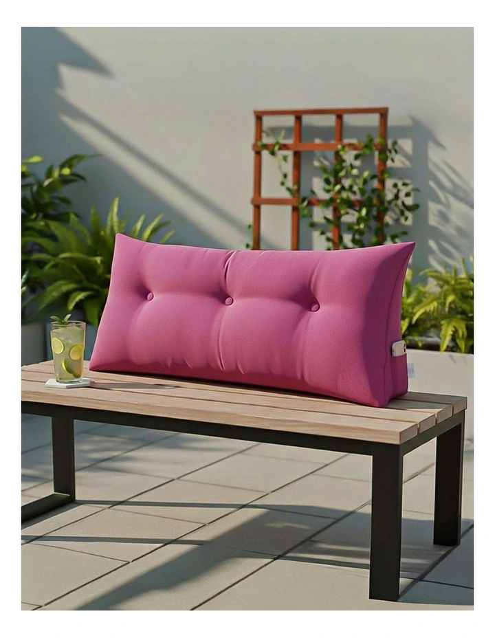 SOGA 2X 100cm Crabapple Red Triangular Wedge Bed Backrest Headboard Cushion image 4