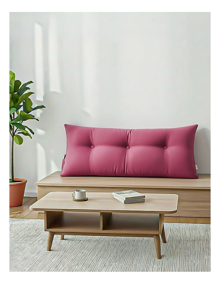 SOGA 2X 100cm Crabapple Red Triangular Wedge Bed Backrest Headboard Cushion image 6