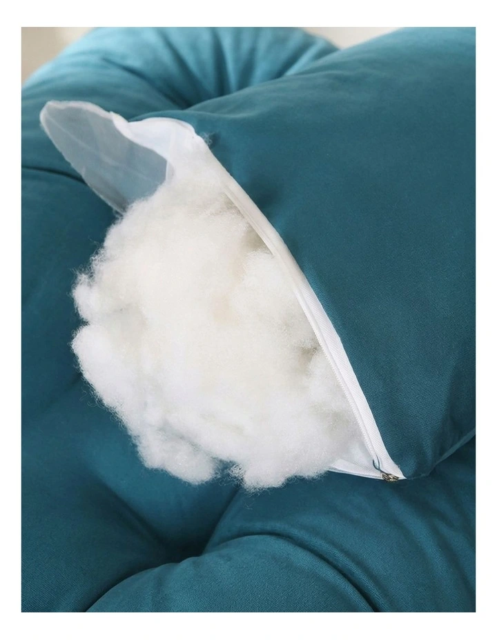 SOGA 2X 90cm Crown Pillows Tufted Teal Headboard Cushion Set image 6