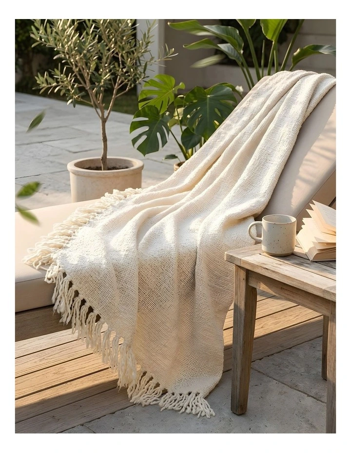 SOGA Beige Polyester Throw Blanket 40x35x8cm image 4
