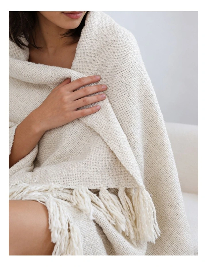 SOGA Beige Polyester Throw Blanket 40x35x8cm image 5