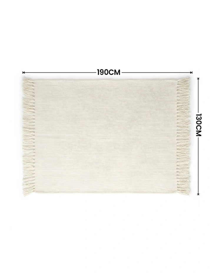 SOGA Beige Polyester Throw Blanket 40x35x8cm image 7