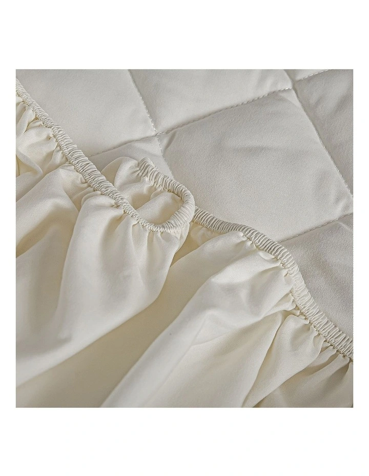 SOGA 2 Pack White King Cross-Hatch Quilted Mattress Cover Sets with 4 Pillowcases image 5
