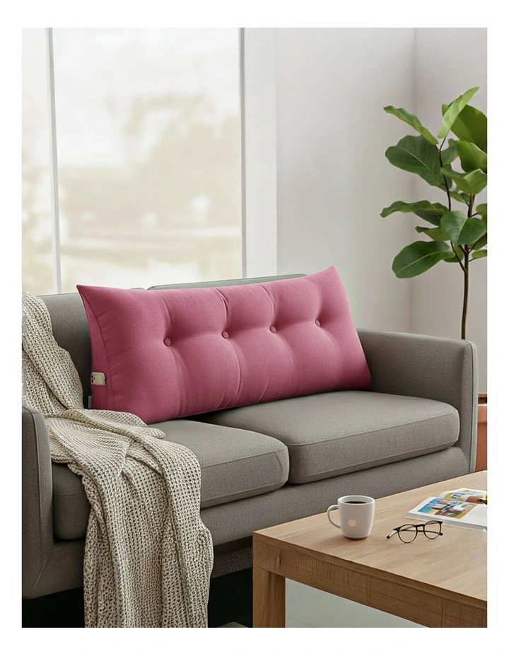 SOGA 2X 120cm Crabapple Red Wedge Bed Pillow Headboard Cushion image 4