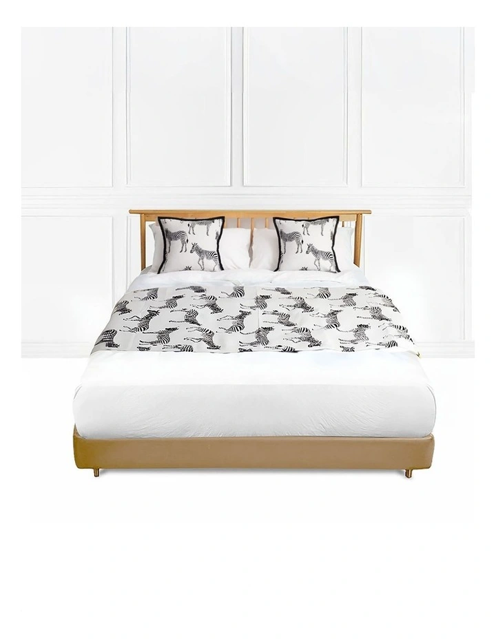 SOGA 1.8m Zebra Luxury Bed Runner Vintage Bedding Set of 3 image 1