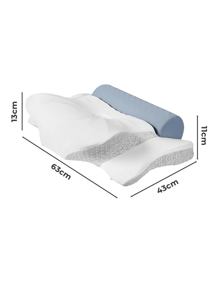Dreamz Cervical Pillow Memory Foam Cooling Neck Support Pillow Neck Pain Relief image 3